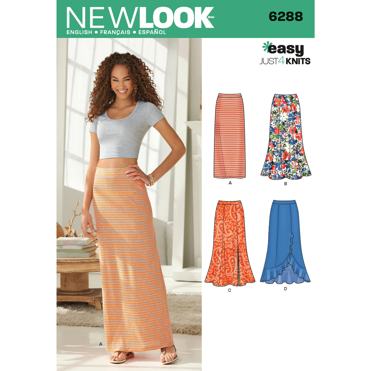 Patron New Look n°6288 – Jupe longue