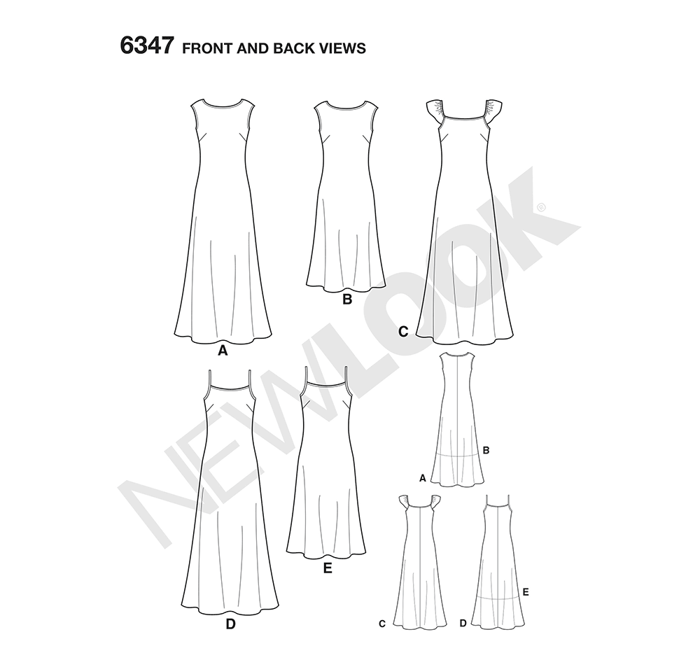 Patron New Look n°6347 – Robe trapèze pour femme