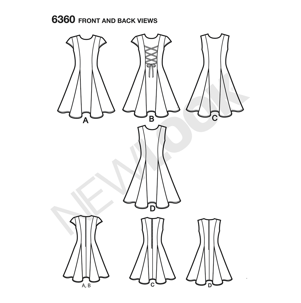 Patron New Look n°6360 – Robe patineuse pour fillette