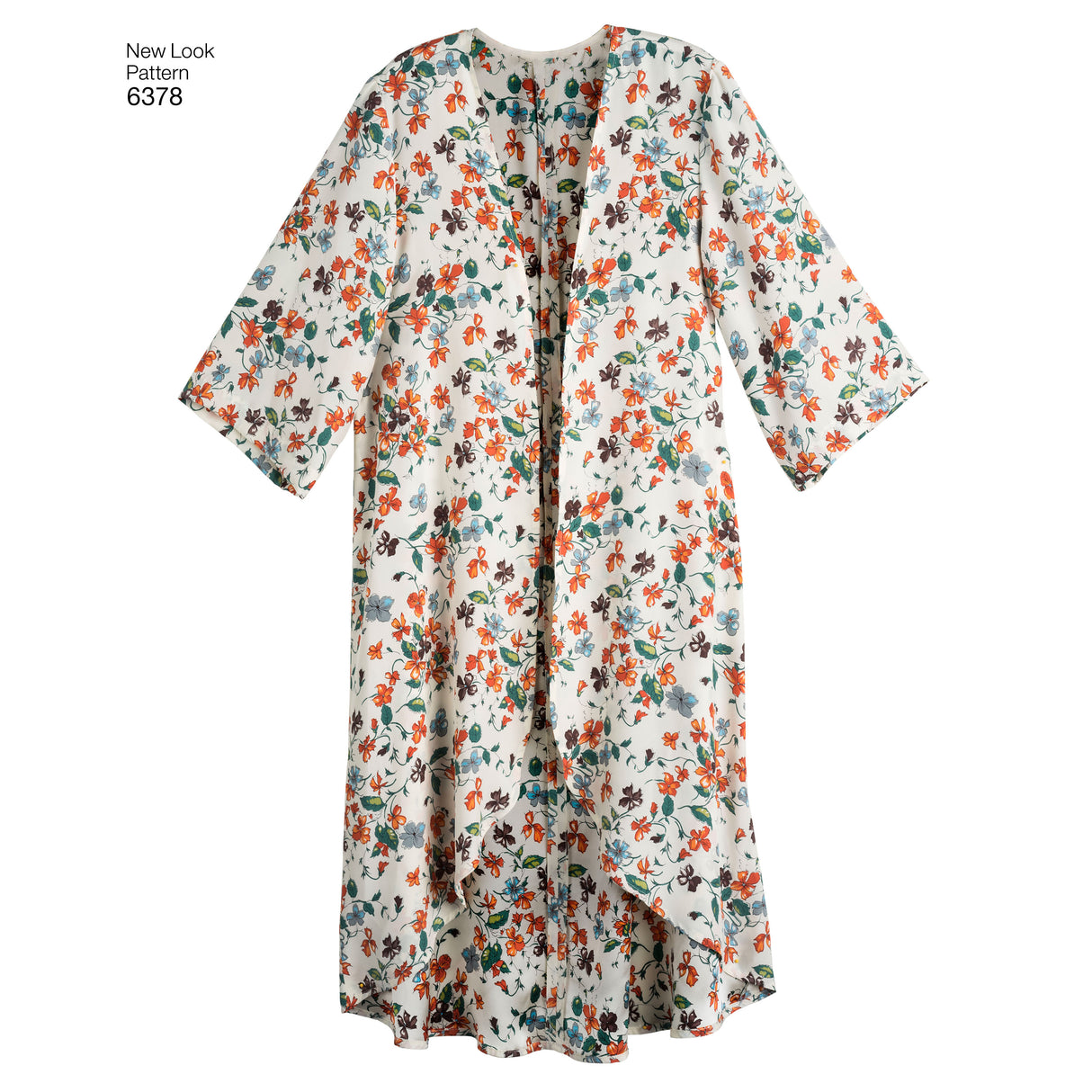 Patron New Look n°6378 – Kimono féminin
