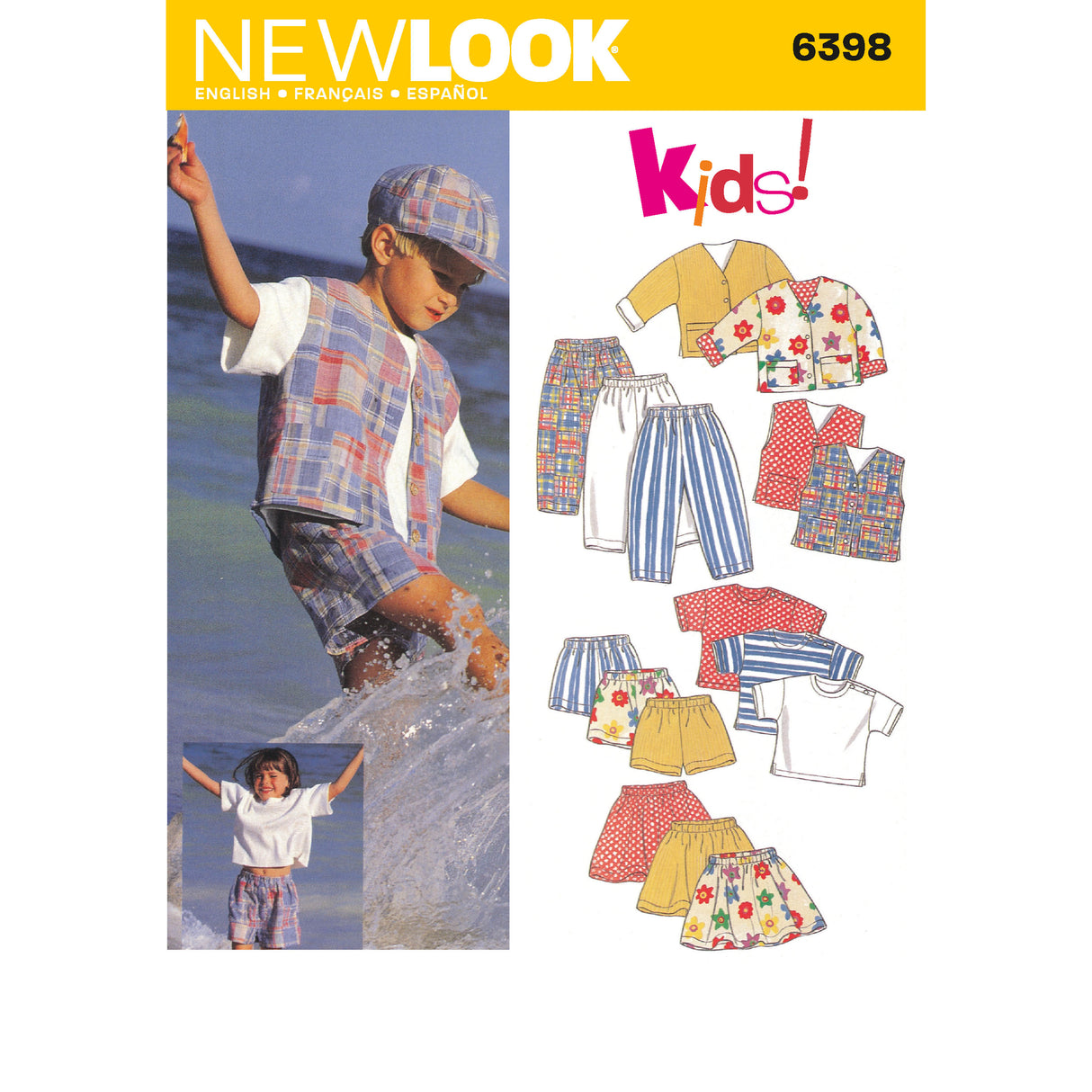 Patron New Look n°6398 – Ensemble estival mixte pour enfants