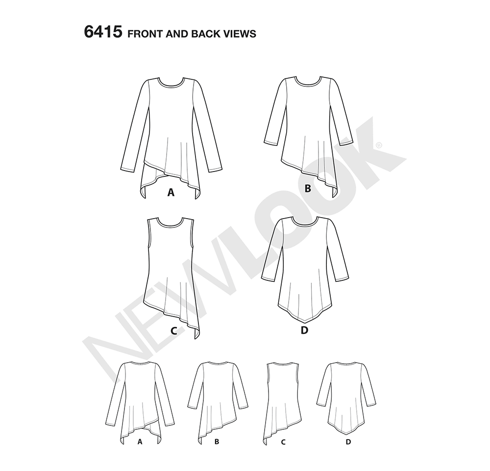 Patron New Look n°6415 – Tunique femme