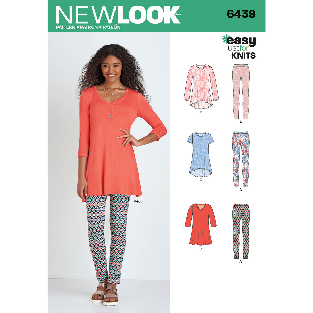 Patron New Look n°6439 – Ensemble femme tunique et leggings