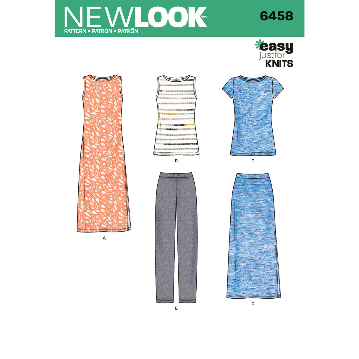 Patron New Look n°6458 – Ensemble féminin polyvalent
