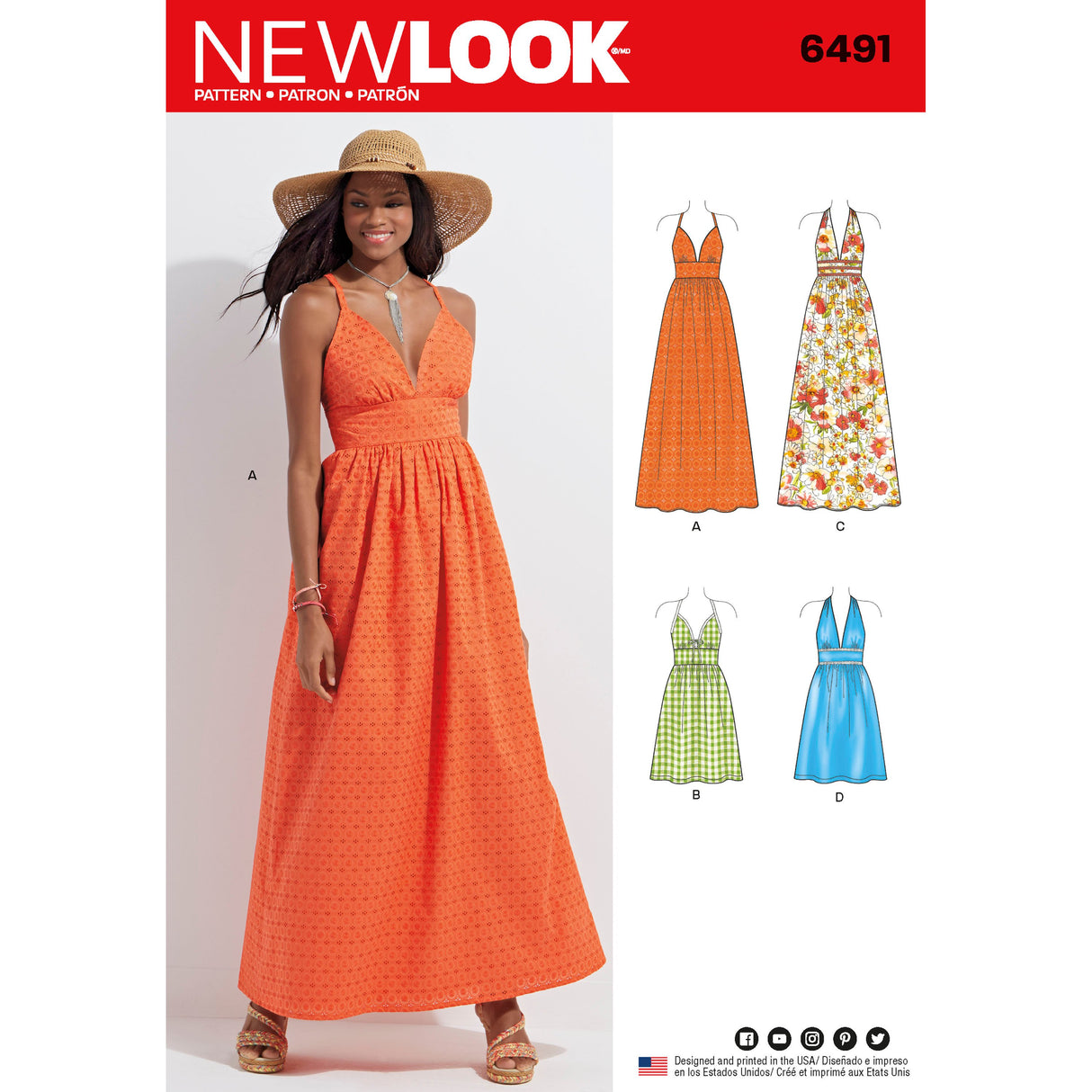 Patron New Look n°6491 – Robe d'été dos nu pour femme