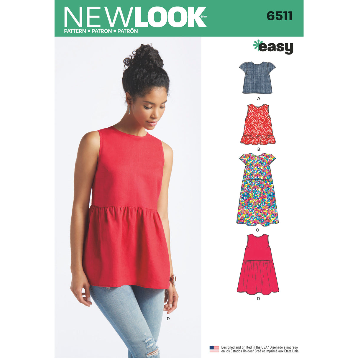 Patron New Look n°6511 – Hauts et robes pour femme