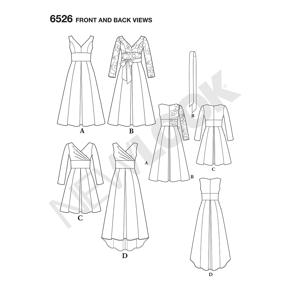 Patron New Look n°6526 – Robe élégante pour femme