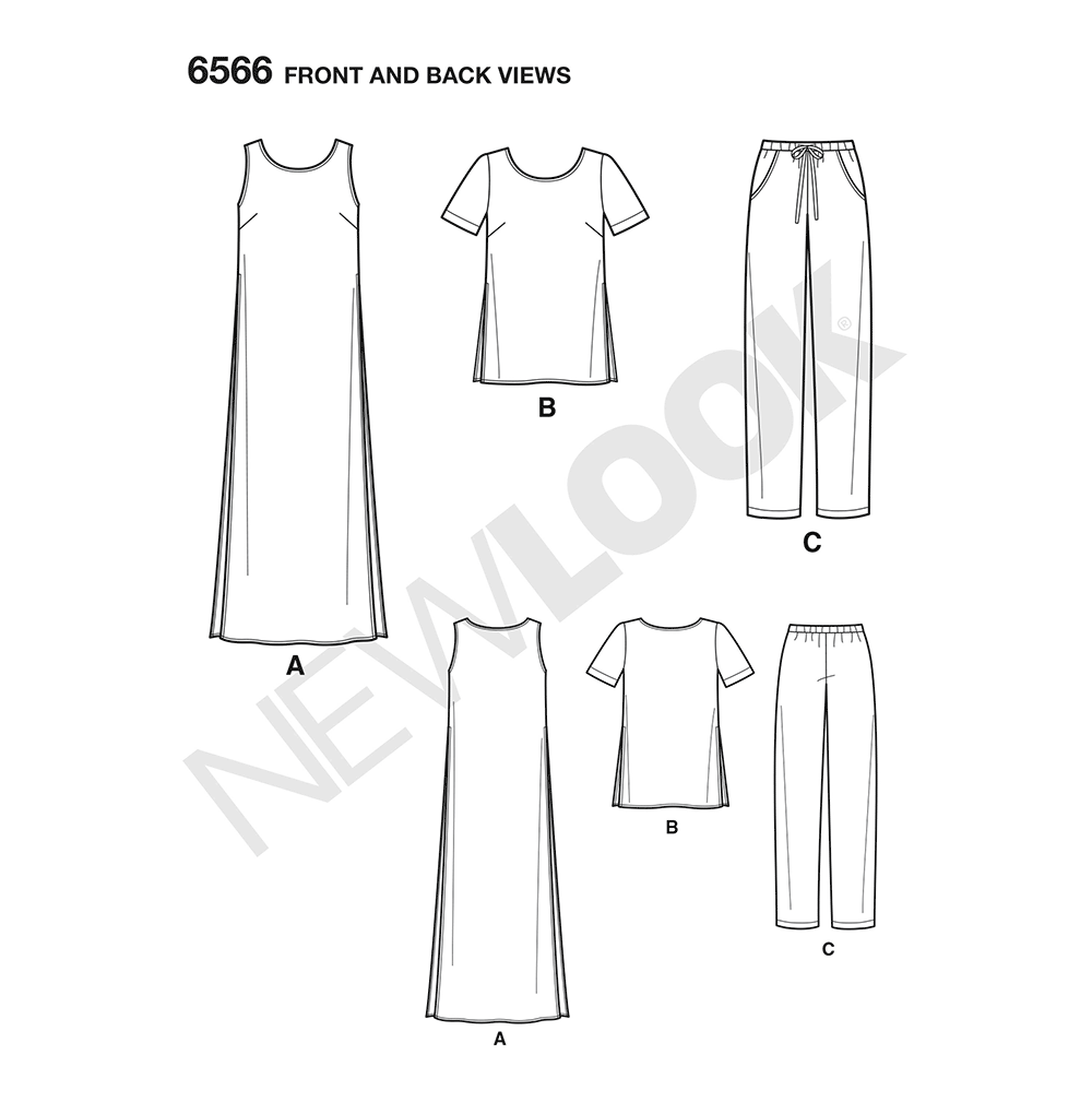 Patron New Look n°6566 - Ensemble féminin