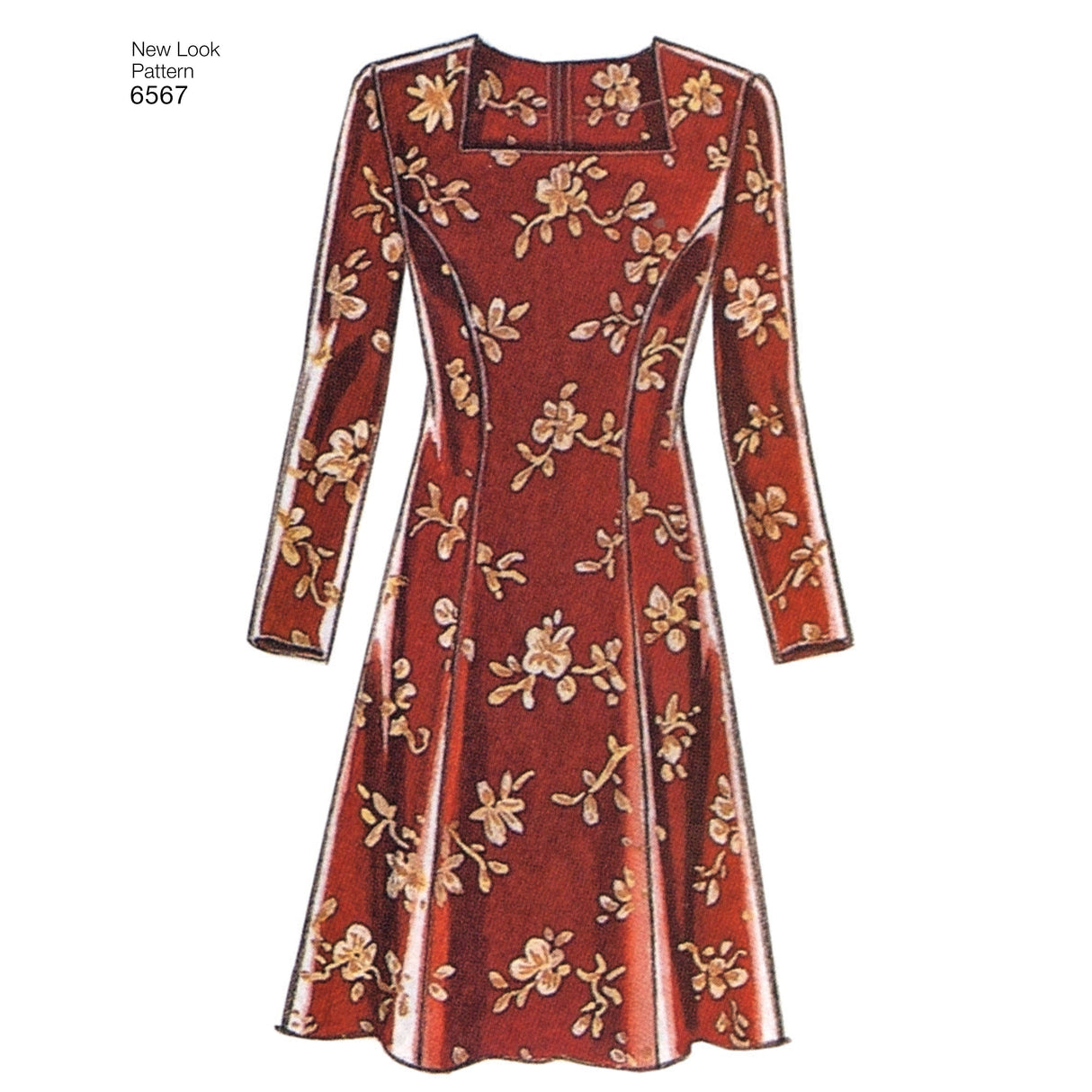 Patron New Look n°6567 - Robe ajustée et évasée