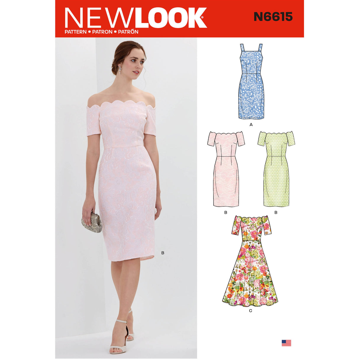 Patron New Look n°6615 - Robe élégante