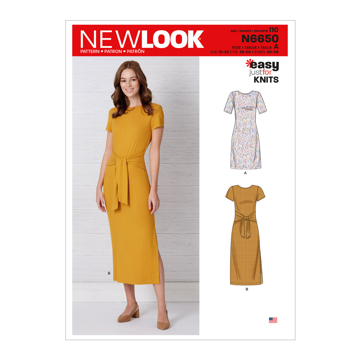 Patron New Look n°6650 - Robe pull femme