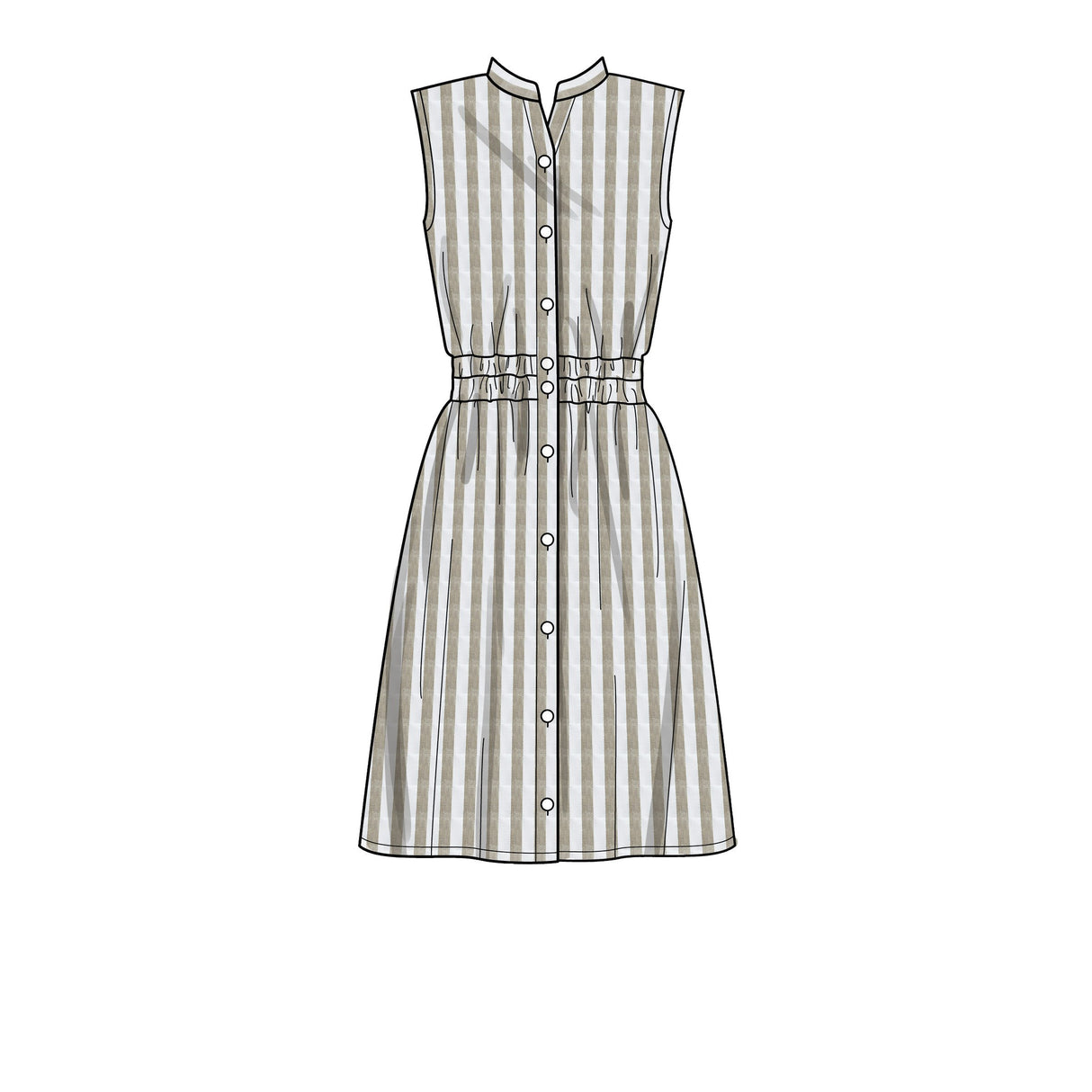 Patron New Look n°6651 - Robe chemise boutonnée pour femme