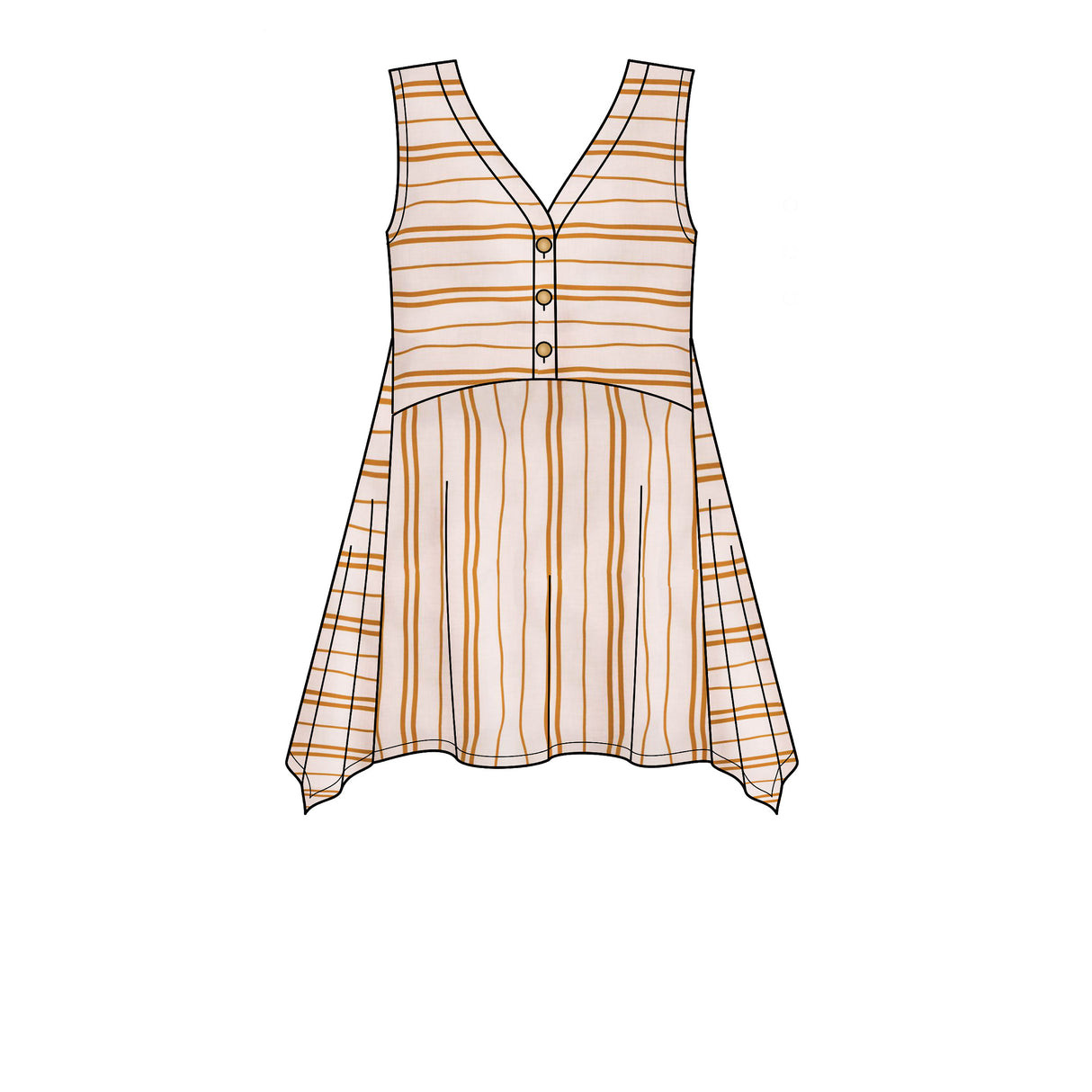 Patron New Look n°6658 - Top évasé pour femme