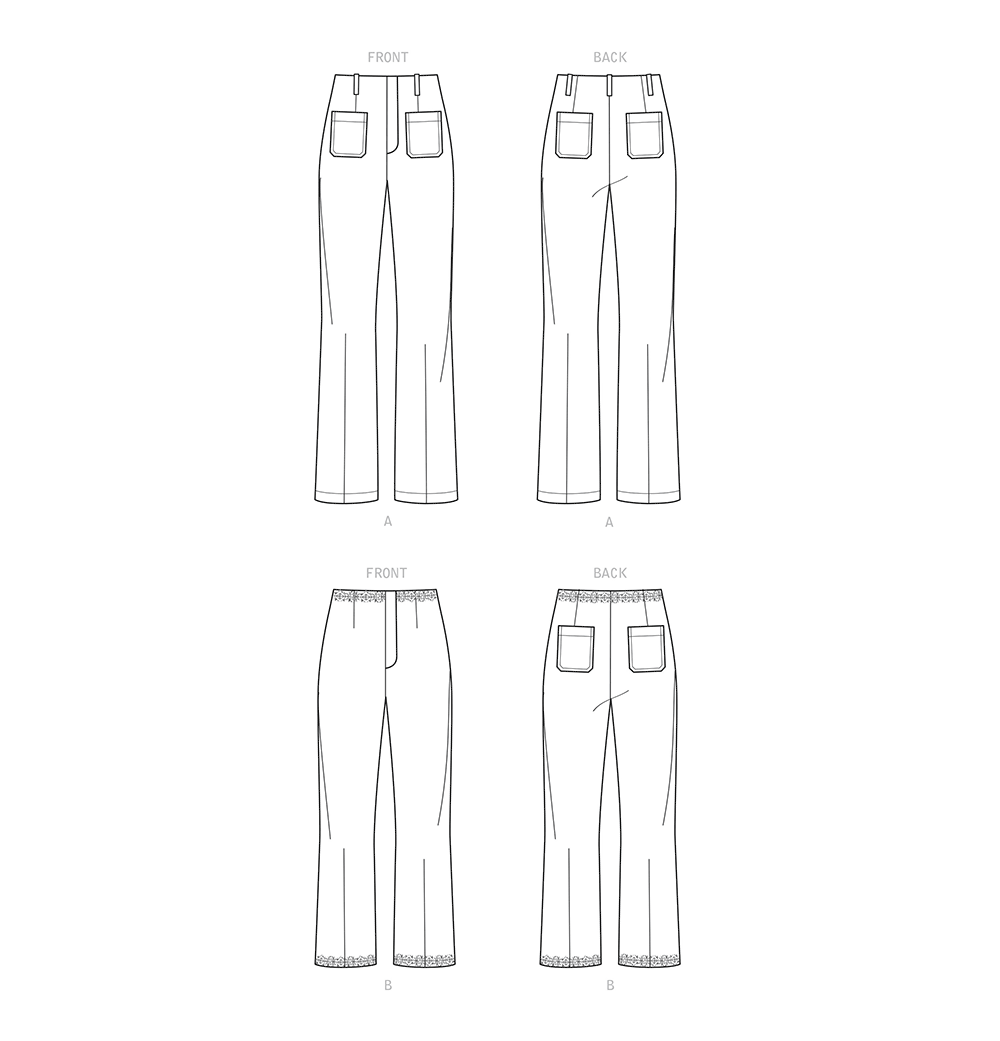 Patron New Look n°6660 - Pantalon évasé pour femme