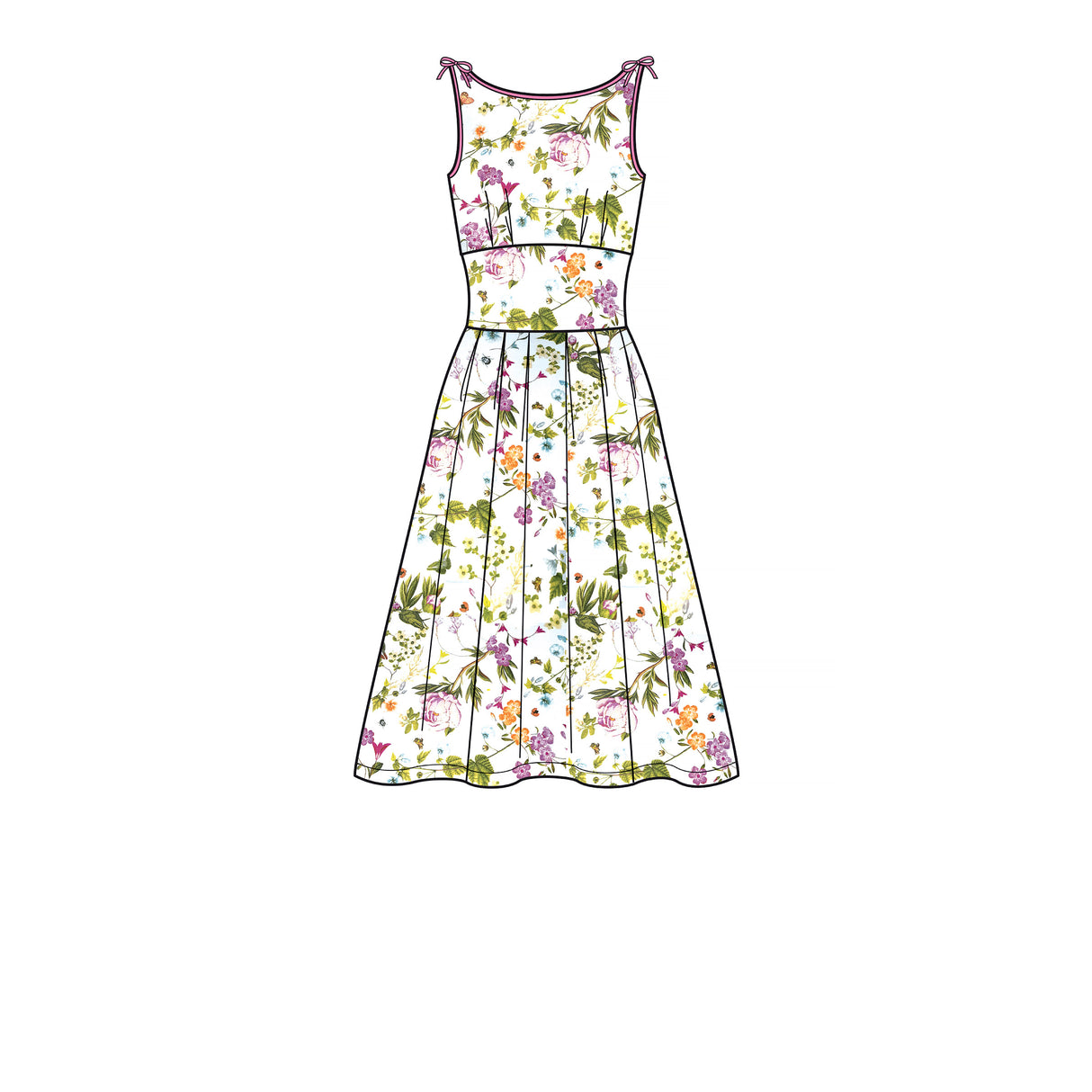 Patron New Look n°6665 - Robe patineuse mi-longue