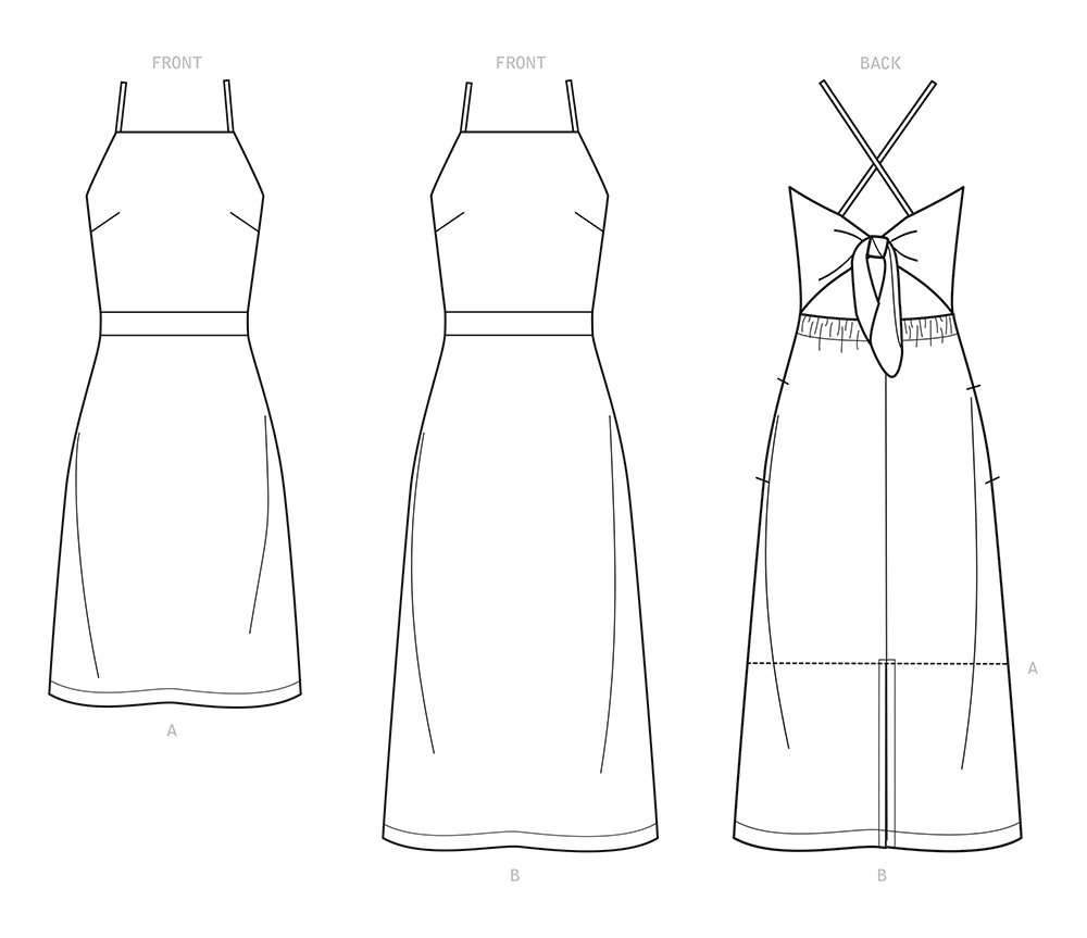 Patron New Look n°6666 - Robe dos nu élégante