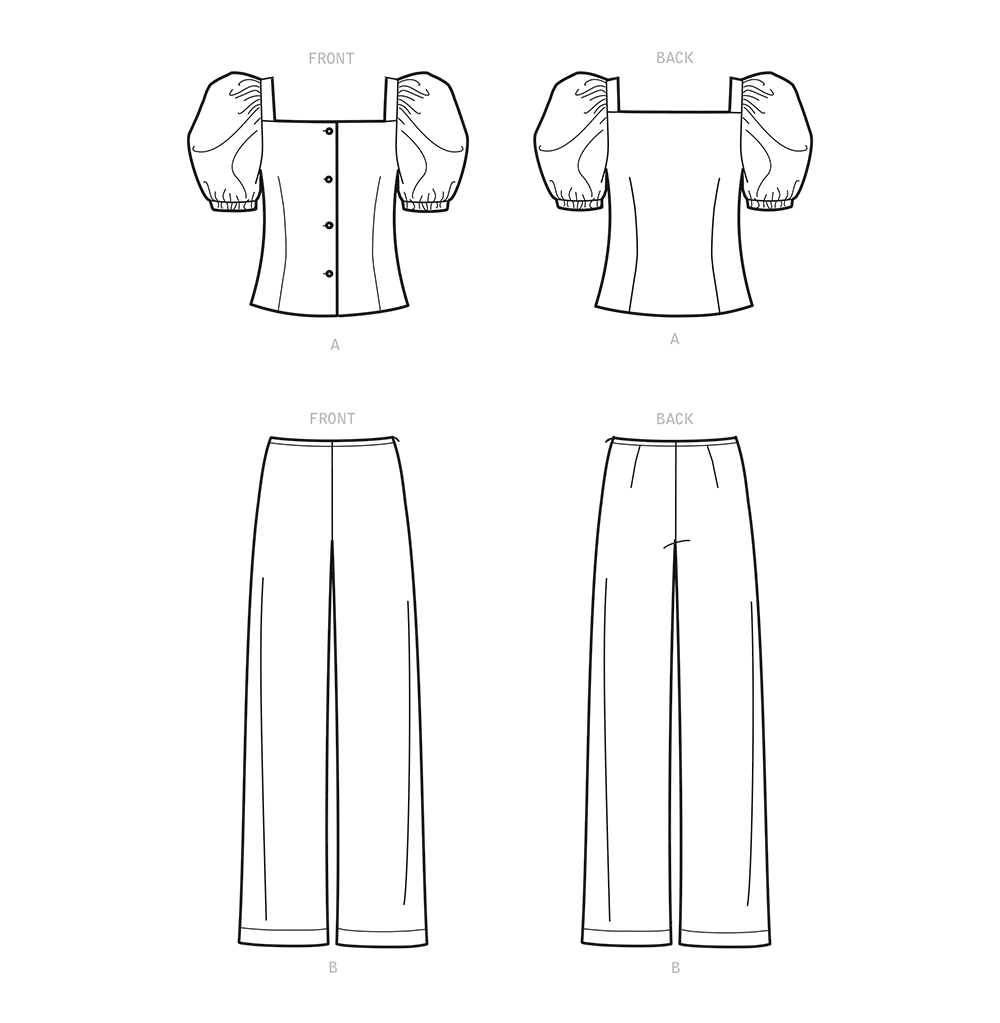 Patron New Look n°6678 - Ensemble haut et pantalon