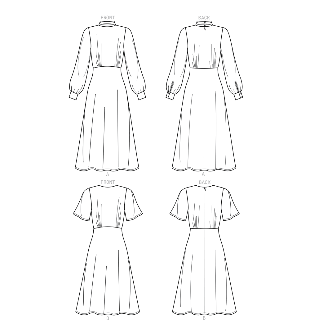 Patron New Look n°6682 - Robe fluide cintrée pour femme