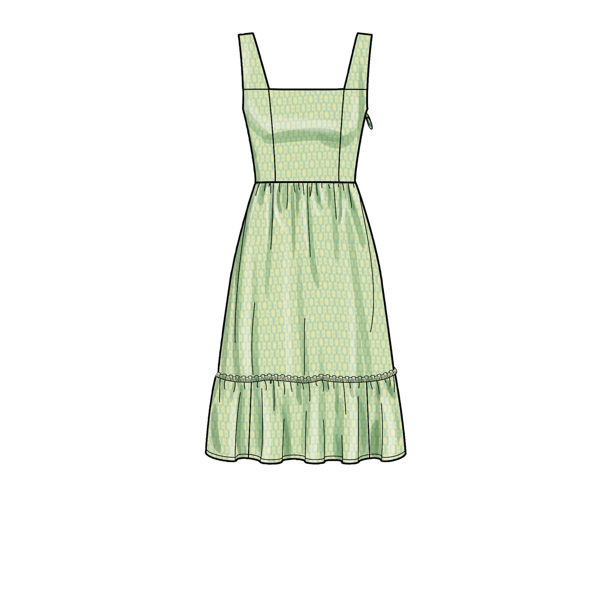 Patron New Look n°6692 - Robe dos smocké avec décolleté carré