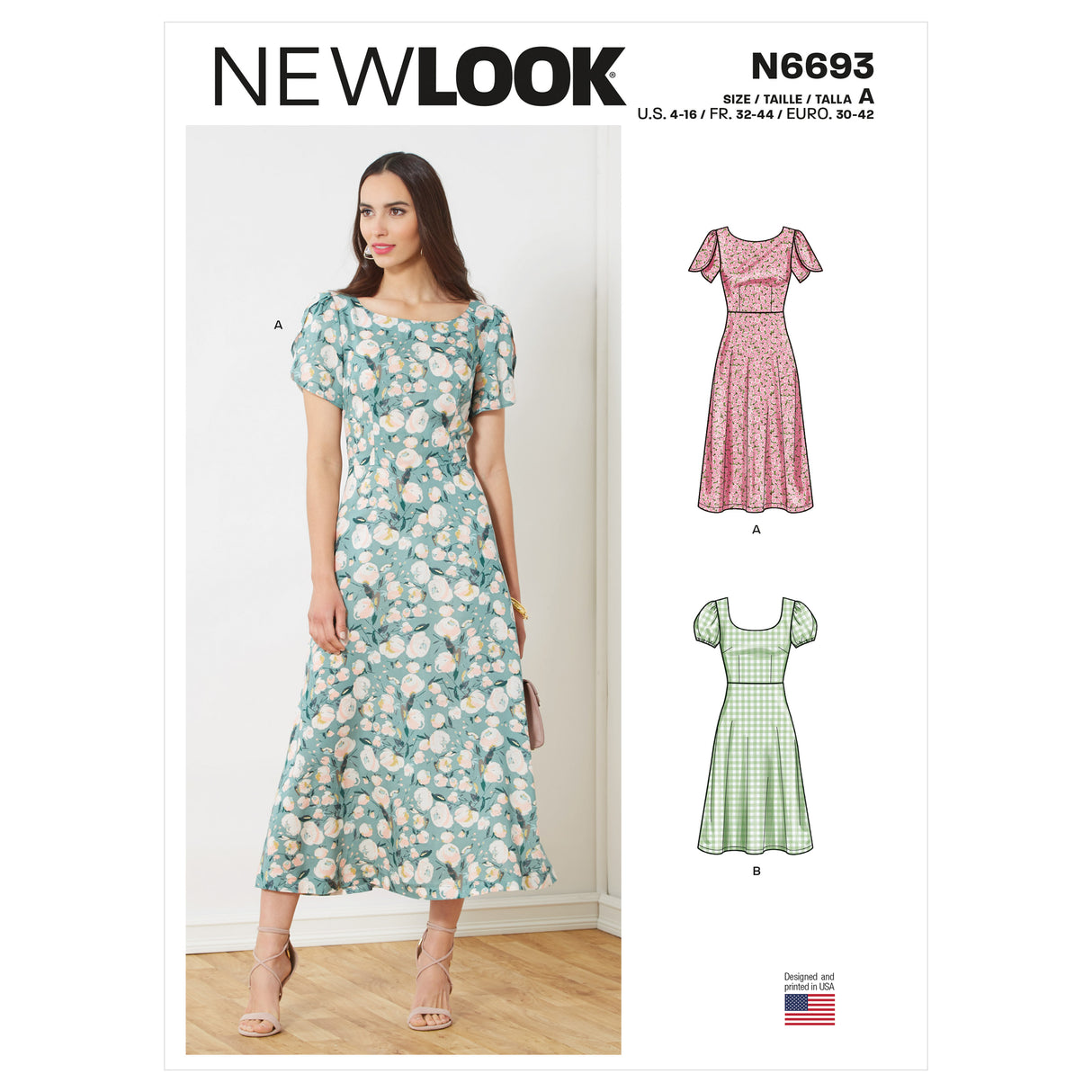 Patron New Look n°6693 - Robe cintrée avec variations de manches