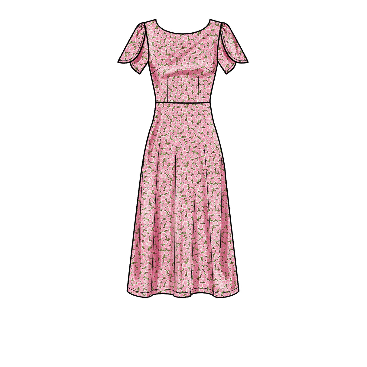 Patron New Look n°6693 - Robe cintrée avec variations de manches