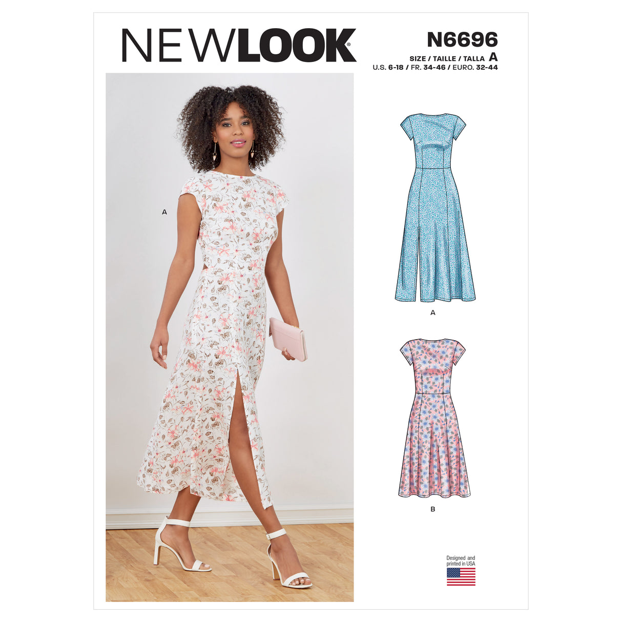 Patron New Look n°6696 - Robe à manches courtes