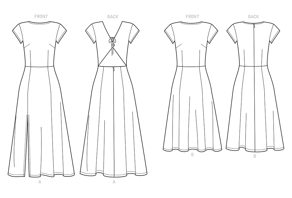 Patron New Look n°6696 - Robe à manches courtes
