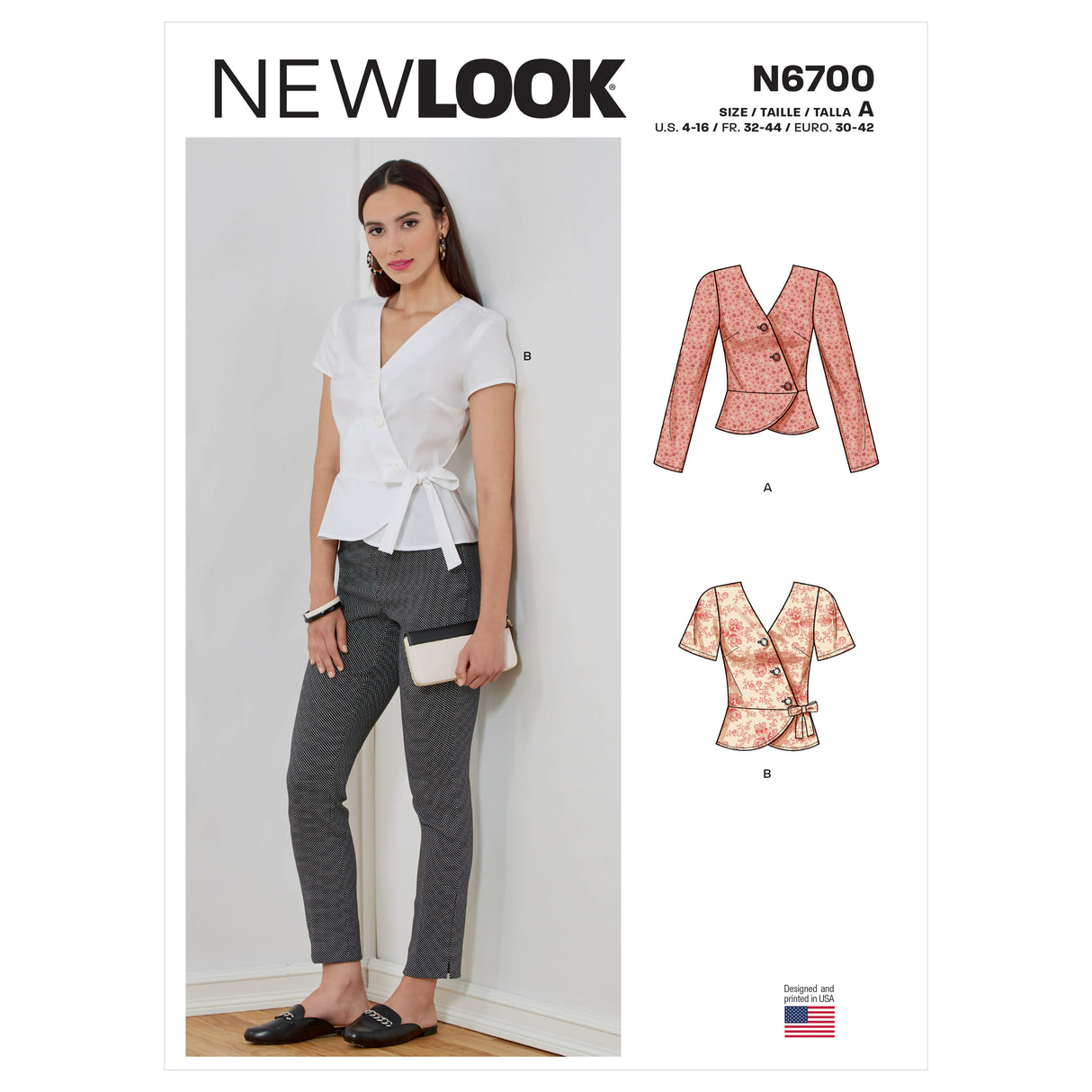 Patron New Look n°6700 - Haut cache-cœur pour femme
