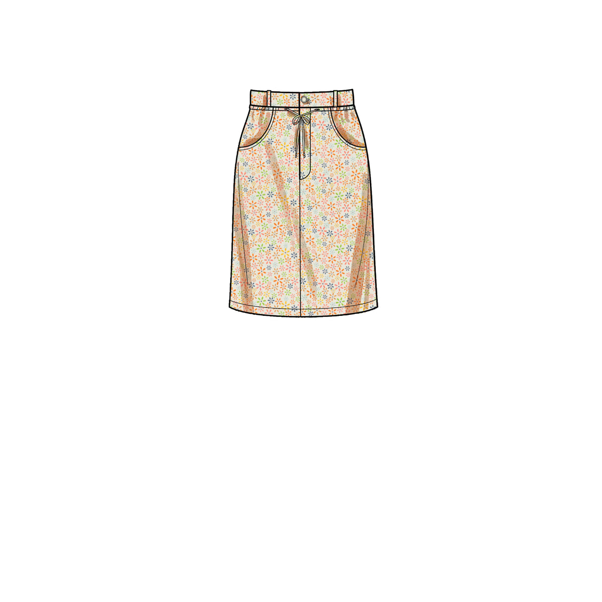 Patron New Look n°6703 - Jupe style jean avec poches