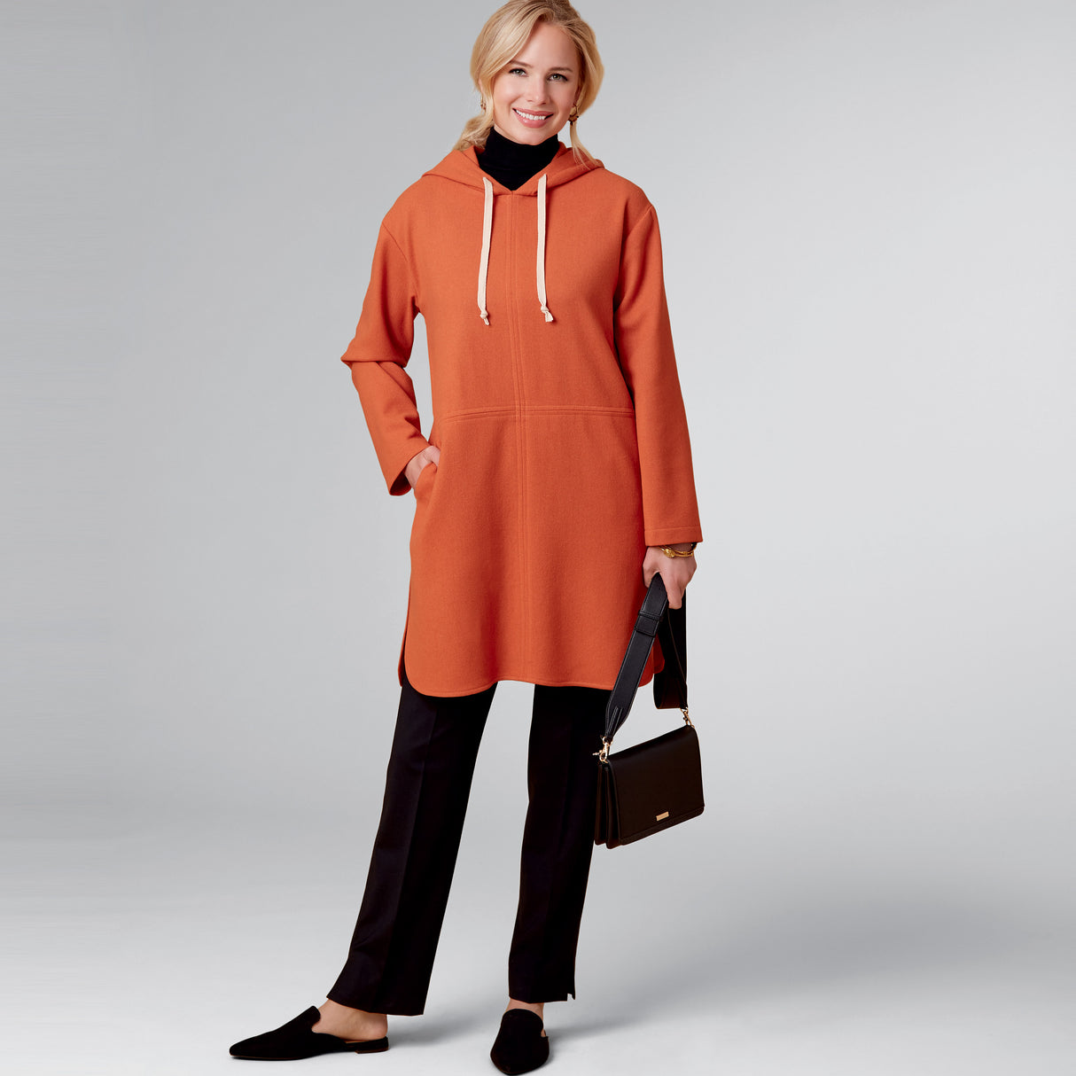 Patron New Look n°6706 - Poncho femme à capuche avec ou sans poches
