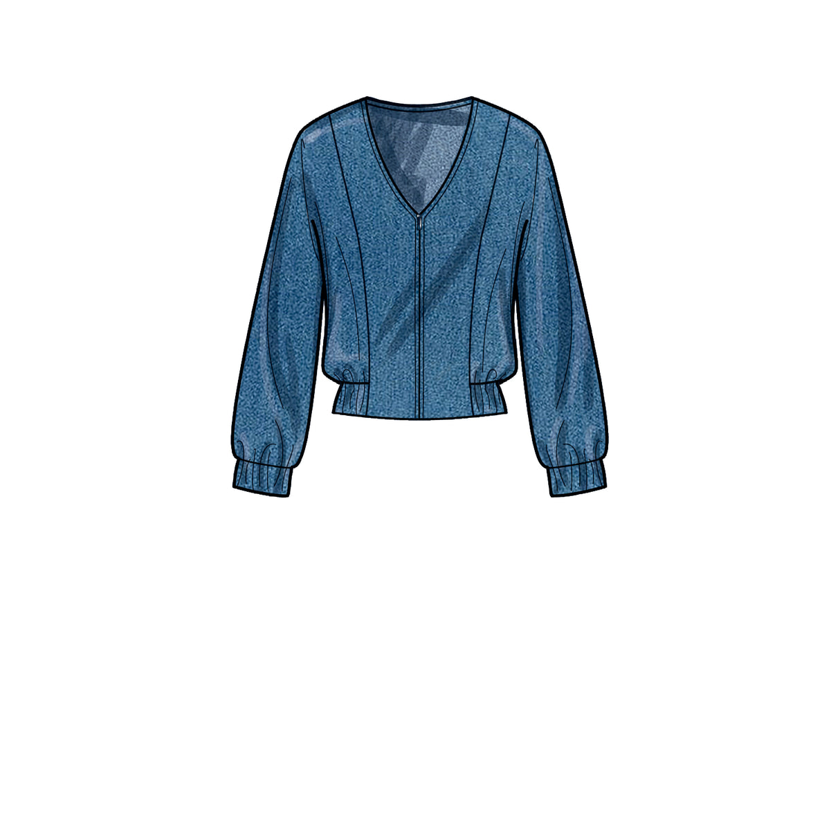 Patron New Look n°6710 - Ensemble veste zippée et jupe midi