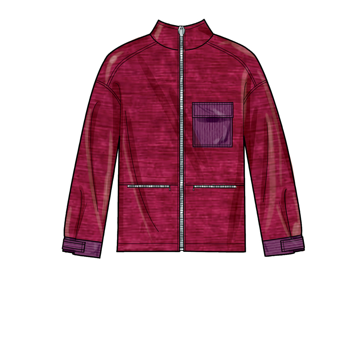 Patron New Look n°6713 - Veste zippée unisexe