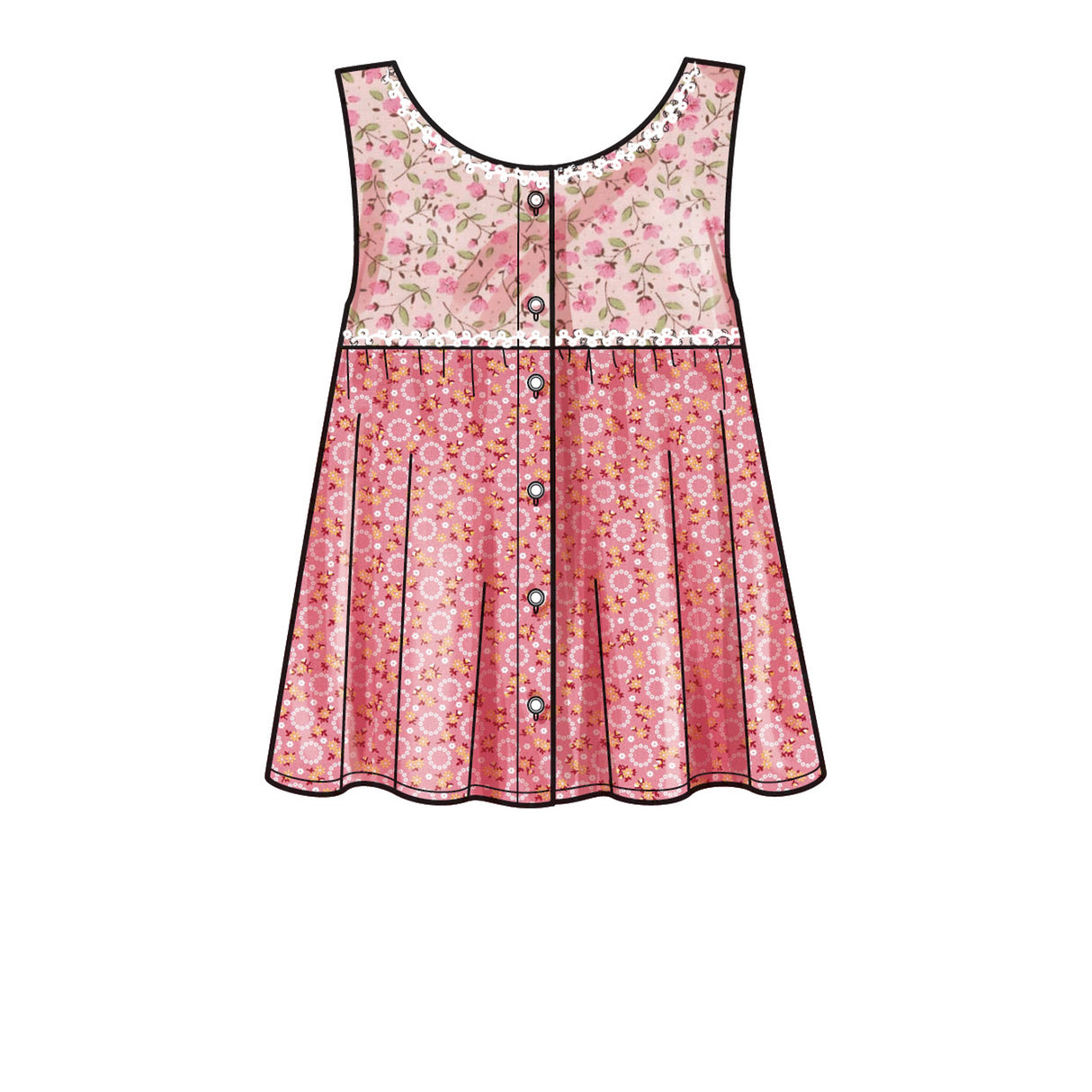 Patron New Look n°6719 - Hauts boutonnés pour femme