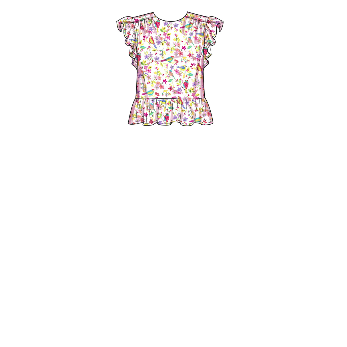 Patron New Look n°6732 - Top féminin avec variantes