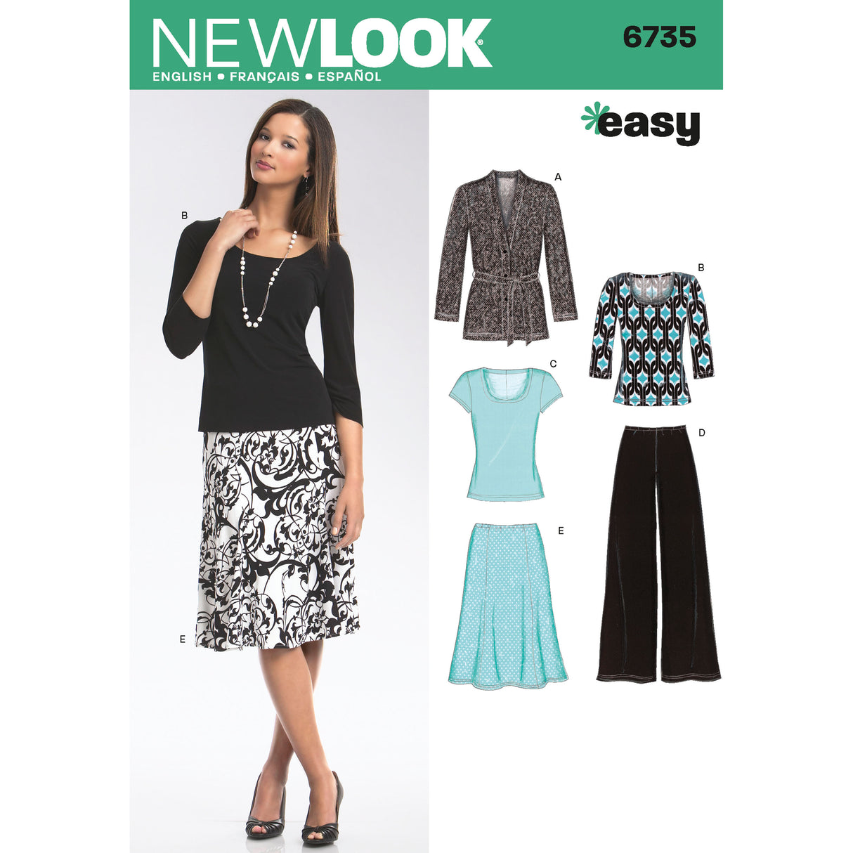 Patron New Look n°6735 - Ensemble féminin polyvalent