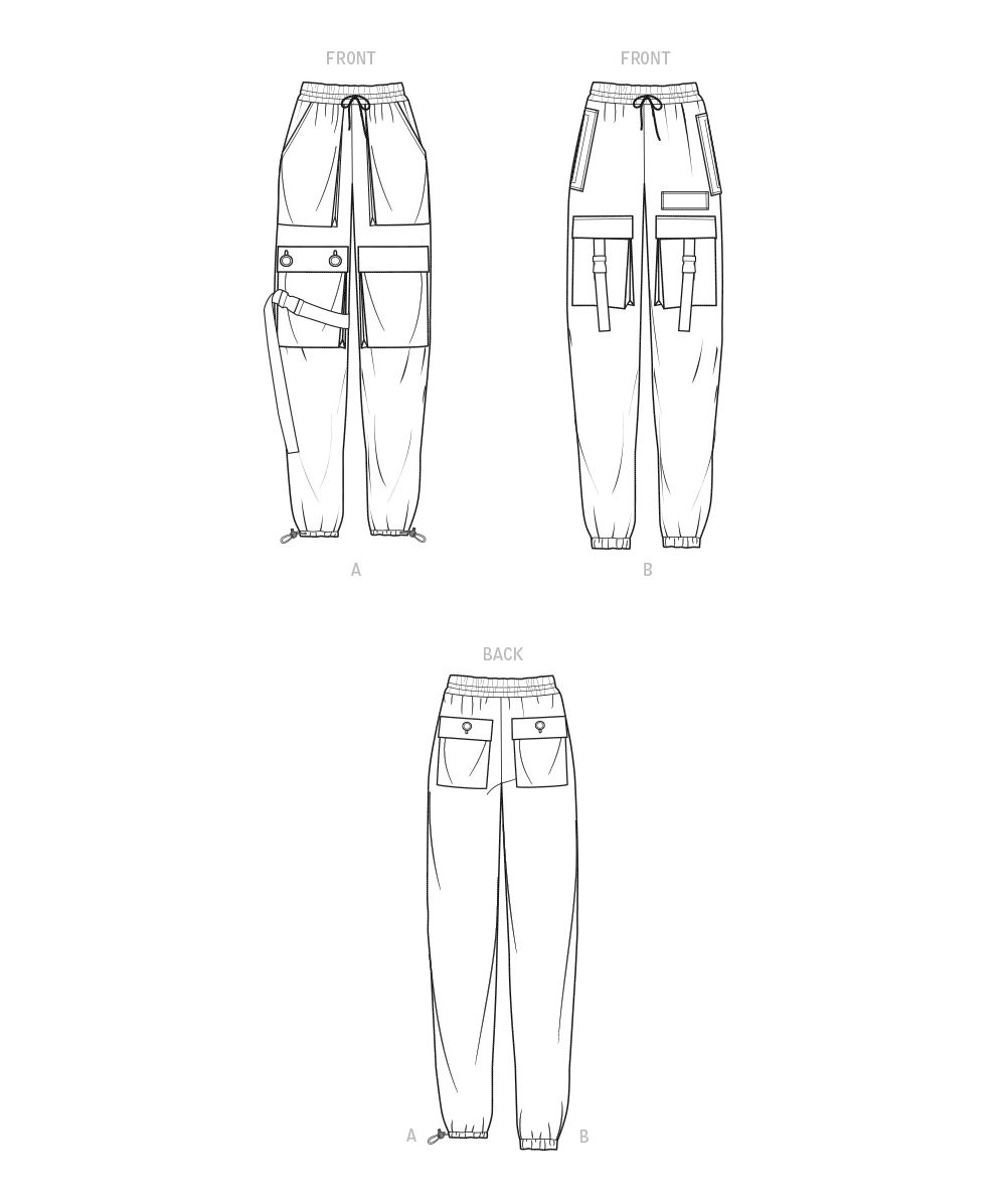 Patron New Look n°6745 – Pantalon cargo unisexe