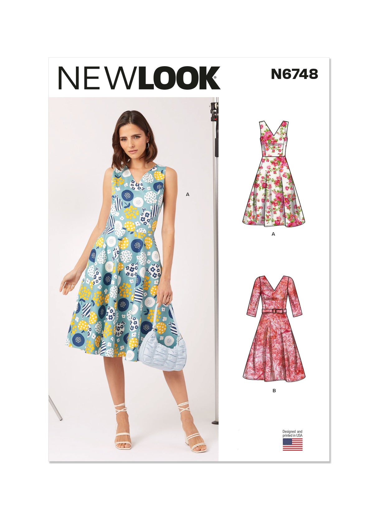 Patron New Look n°6748 – Robe à encolure en V