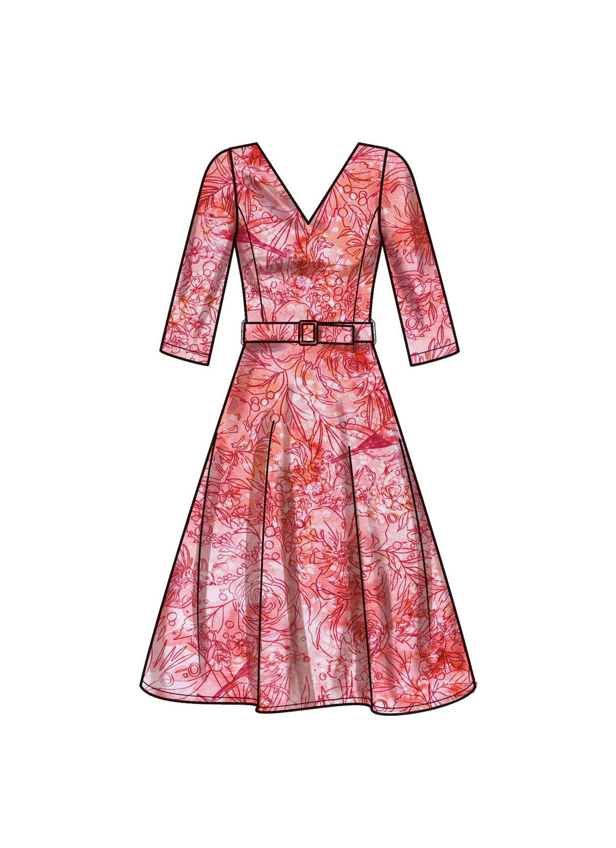 Patron New Look n°6748 – Robe à encolure en V