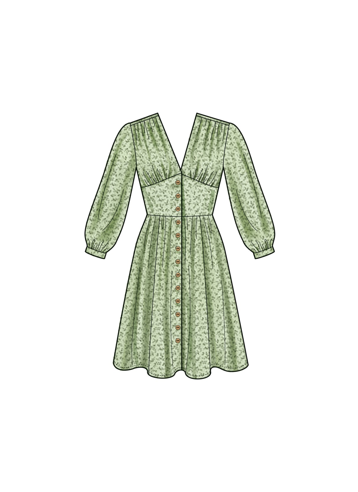 Patron New Look n°6749 – Robe boutonnée pour femme