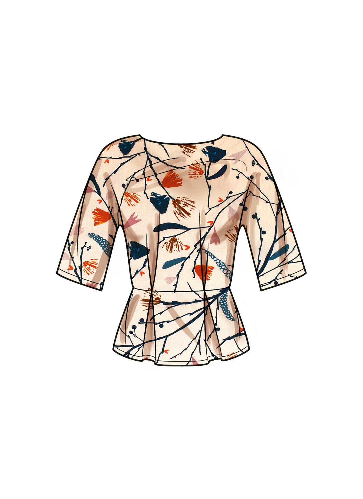 Patron New Look n°6753 – Top féminin à basque