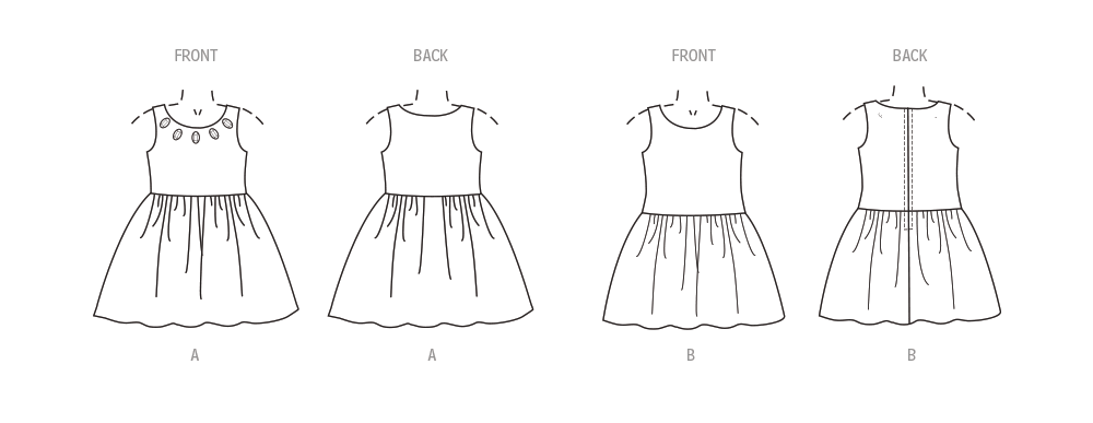 Patron New Look n°6763 – Robe sans manches pour fille