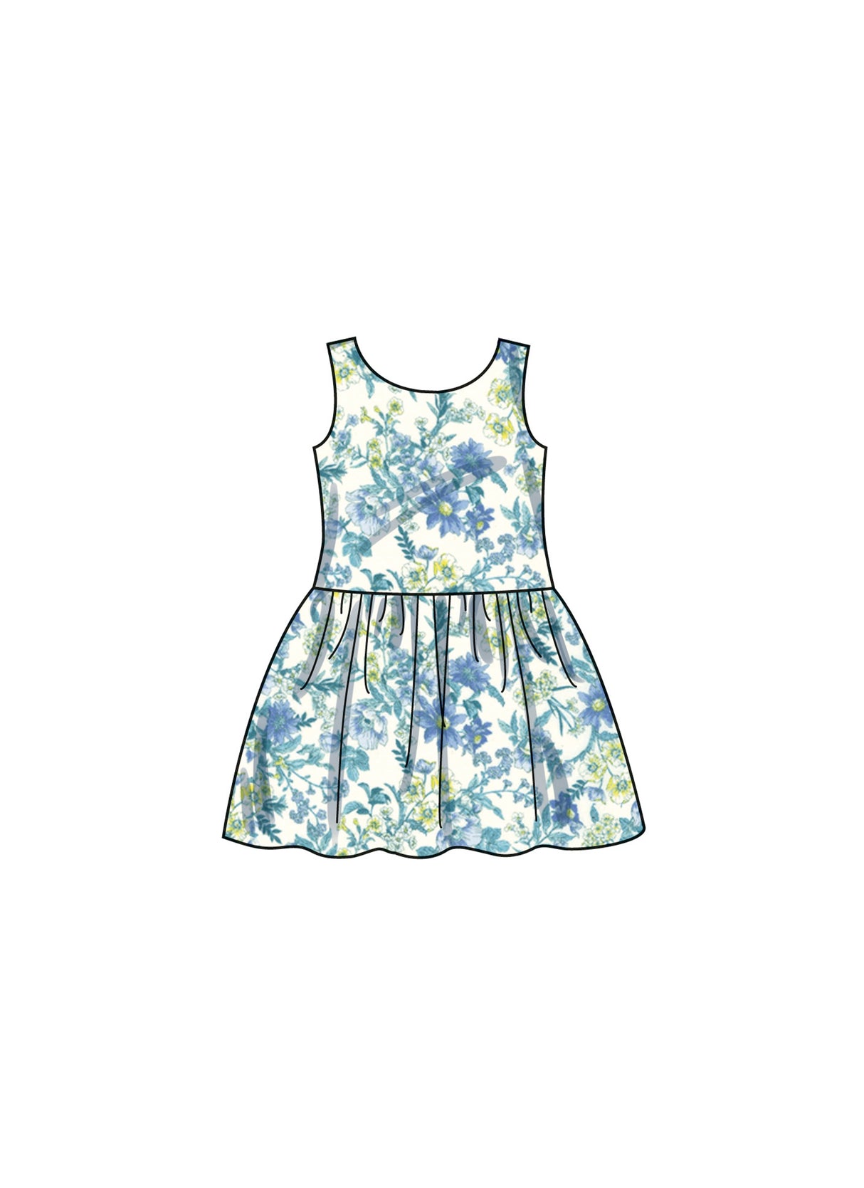 Patron New Look n°6763 – Robe sans manches pour fille