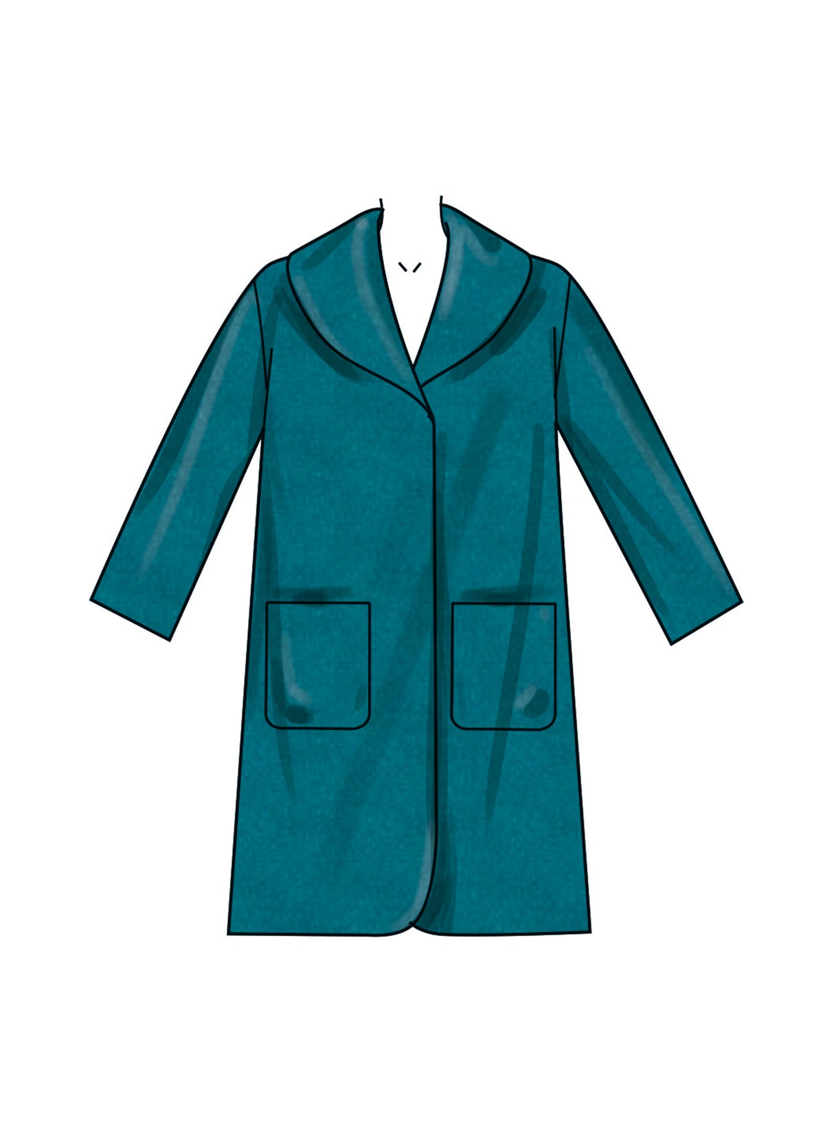 Patron New Look n°6767 – Manteau ample avec col châle