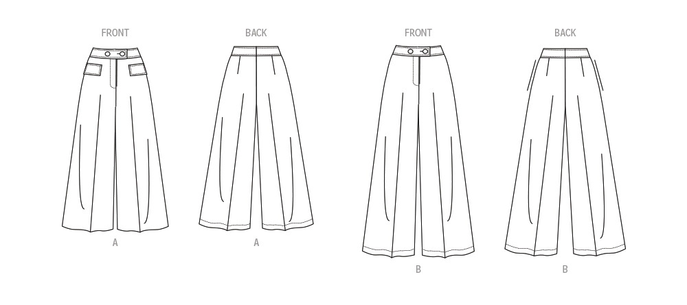 Patron New Look n°6769 – Pantalon évasé avec braguette zippée