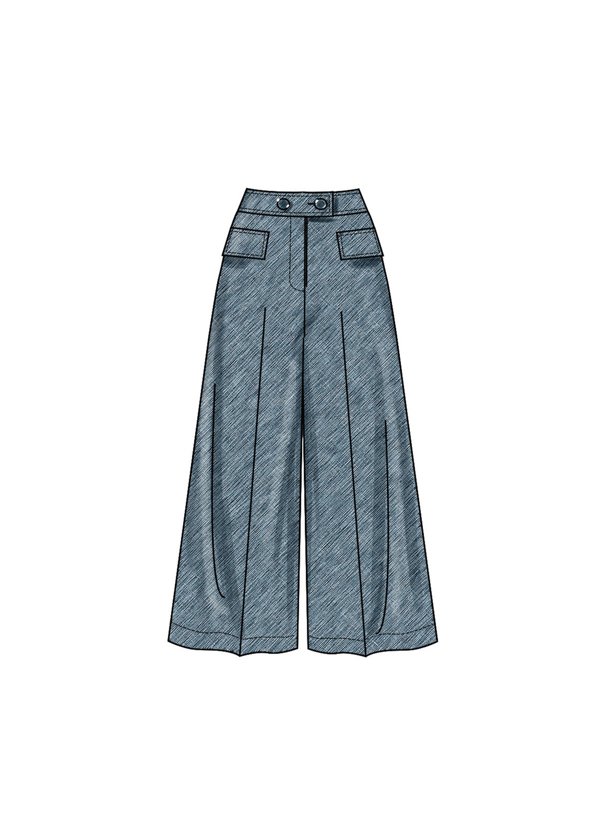Patron New Look n°6769 – Pantalon évasé avec braguette zippée