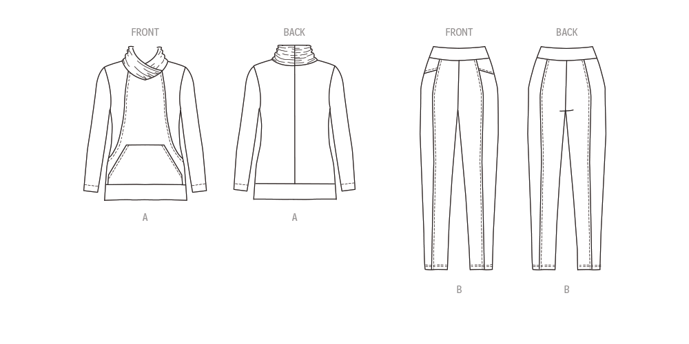 Patron New Look n°6771 – Haut et pantalon pour femme