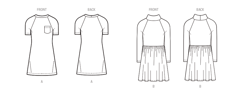 Patron New Look n°6773 - Robe en tricot pour enfants