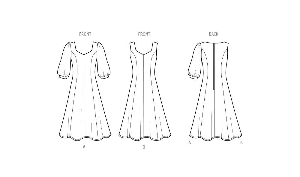 Patron New Look n°6776 – Robe avec variations de manches
