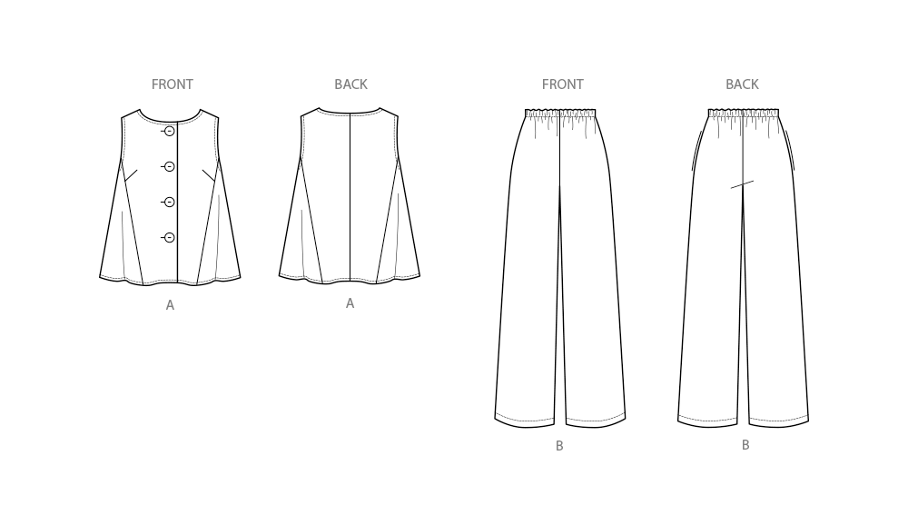 Patron New Look n°6781 – Haut et pantalon