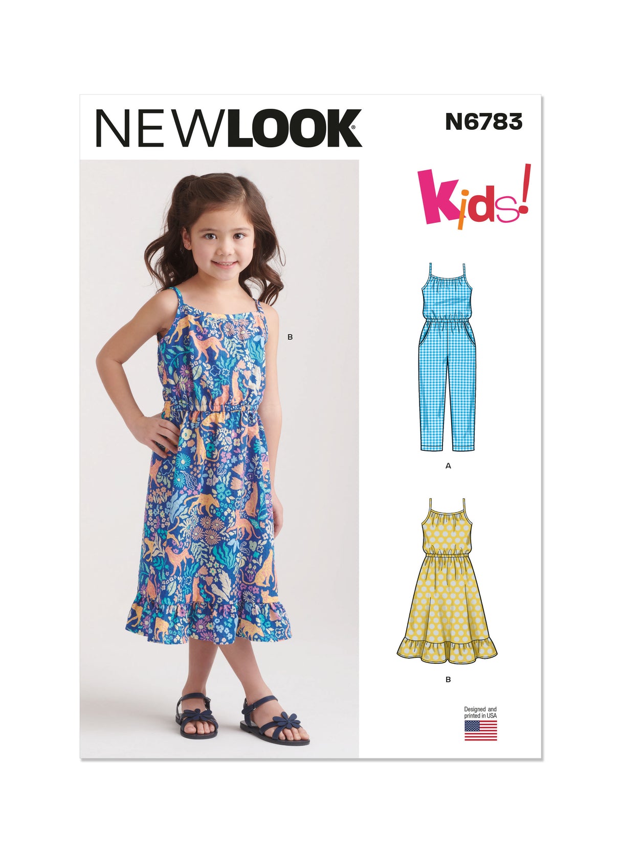 Patron New Look n°6783 – Combinaison et robe d'été pour enfants
